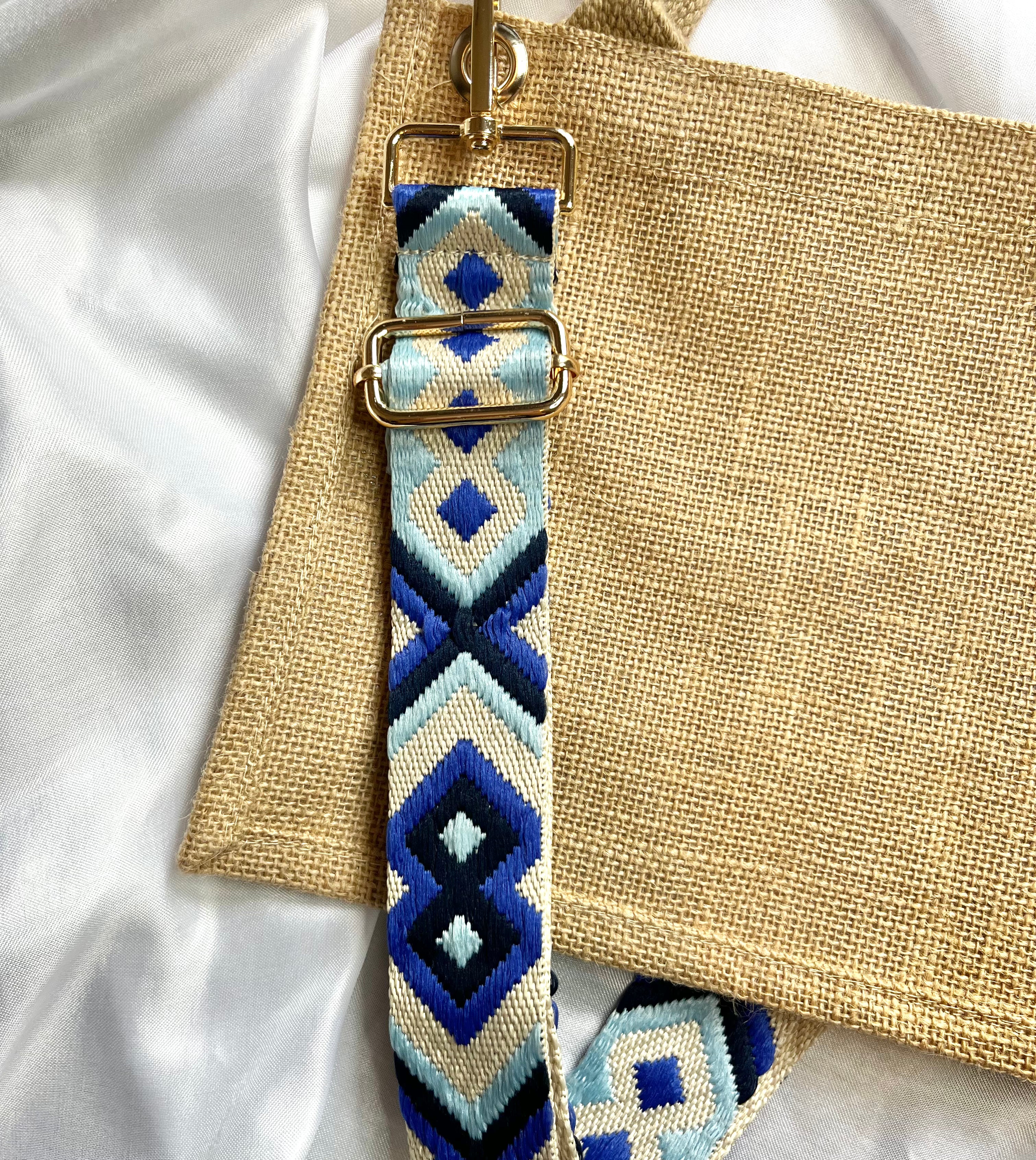 Bandoulière - Bleu à motif