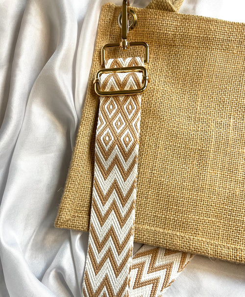 Bandoulière - Beige à motif